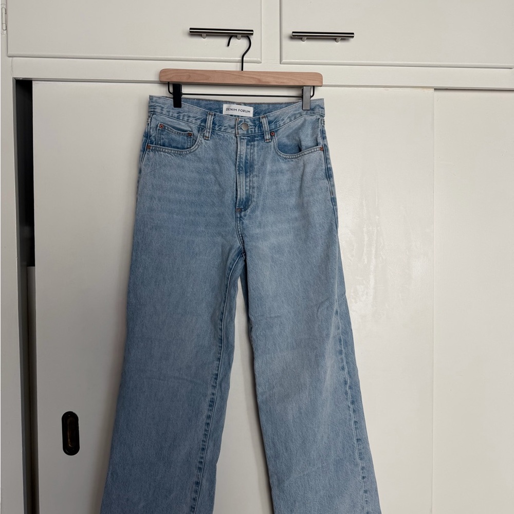 Denim Forum Farrah High-Rise Wide Leg Jeans